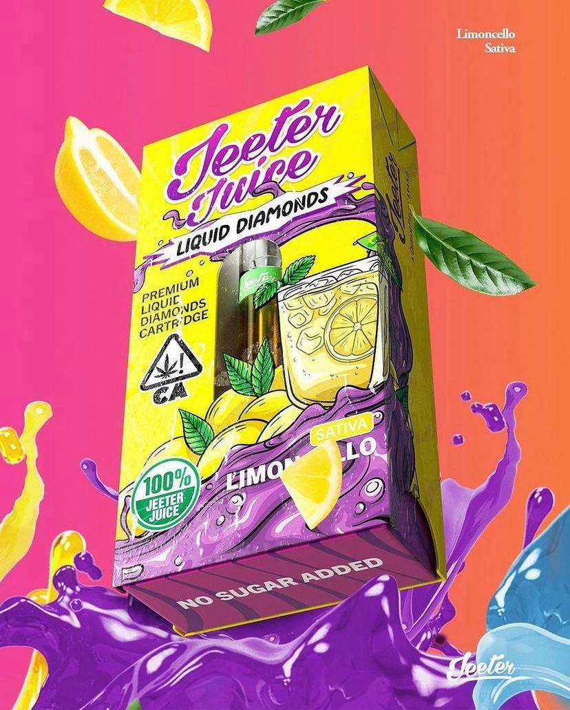 Jeeter Juice Limonchello - DA GREEN CORNER LOS ANGELES WEED DELIVERY DISPENSARY KOREA TOWN MID CITY DOWNTOWN "Jeeter Juice Limonchello" is a cannabis vape cartridge featuring the refreshing flavor profile of limoncello, combining citrusy lemon notes with a smooth, sweet finish. It offers a potent, uplifting experience, perfect for those seeking a burst of energy and focus. This product is typically enjoyed for its balanced high and rich flavor, providing a delightful vape experience for cannabis enthusiasts.