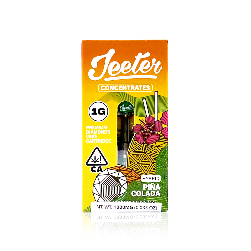 Pina-Colada - DA GREEN CORNER LOS ANGELES WEED DELIVERY DISPENSARY KOREA TOWN MID CITY DOWNTOWN "Jeeter Juice Pina Colada" could be described as: "A tropical and refreshing cannabis-infused vape with a pina colada flavor, offering a blend of sweet pineapple and creamy coconut notes for a smooth and relaxing experience."